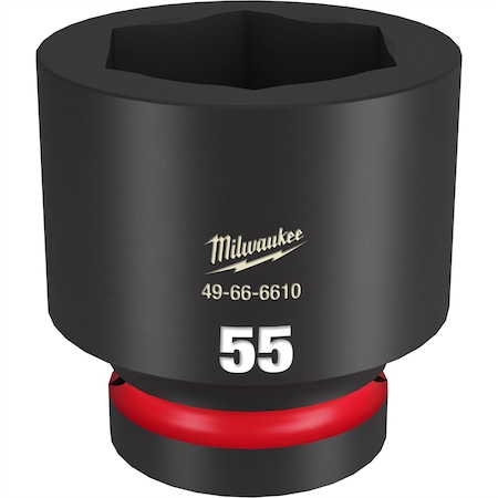 Milwaukee Tool SHOCKWAVE Impact Duty? 1"Drive 55MM Standard 6 Point Socket 49-66-6610